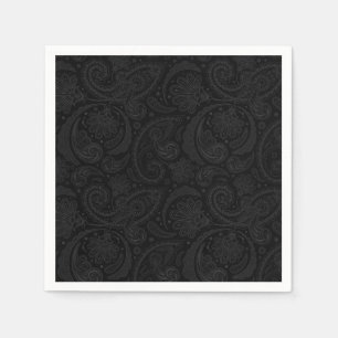 Cute black paisley pattern leggings seat cushion napkin