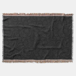 Cute black paisley pattern leggings seat cushion throw blanket
