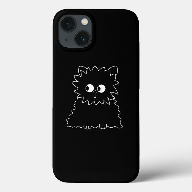 Cute Black Persian Cat. Case-Mate iPhone Case (Back)