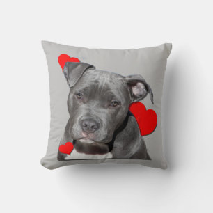 Cute Black PopArt Colourful Pit Bull Staffordshire Cushion