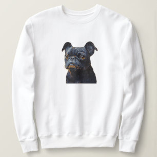 Cute Black Pug Dog Art Sweatshirt – Cozy Pet Lover