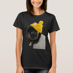 Cute Black PUG Sticker Classic T-Shirt 136