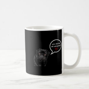 Cute Black Pug Valentines Day Funny Clothes Gift I Coffee Mug