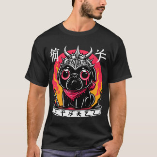 Cute black pug warrior T-Shirt