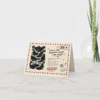 Cute Black Seal Thank You Card