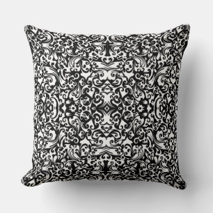 Cute black seamless fluid background design cushion