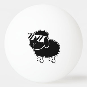 Cute Black Sheep Cartoon Ping Pong Ball