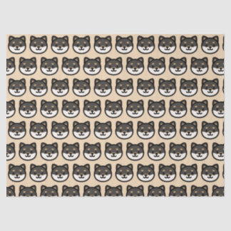 Cute black Shiba Inu Dog Face Tissue Paper