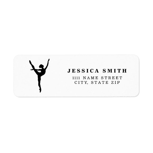 Cute Black silhouette ballet dancer feeling girl (Front)