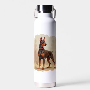 Cute Black Tan & White Tricolor Beagle Puppy Water Bottle