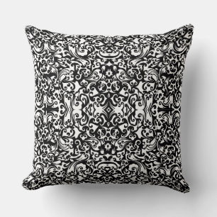 Cute black white abstract background design cushion