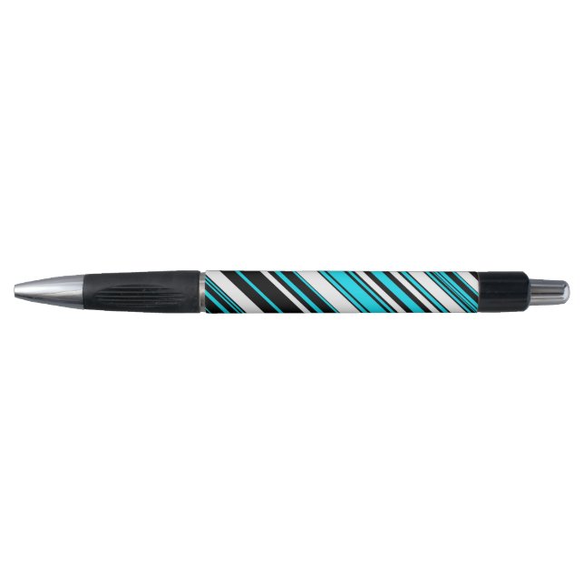 Cute black white aqua stripes (Front)