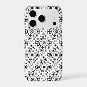Cute black white arabesque decorative pattern