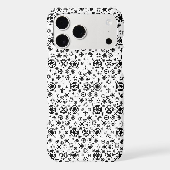 Cute black white arabesque decorative pattern (Back)