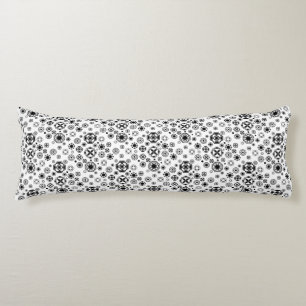 Cute black white arabesque decorative pattern body cushion