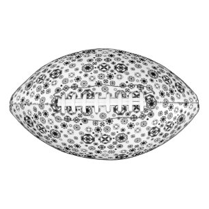 Cute black white arabesque decorative pattern football