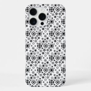 Cute black white arabesque decorative pattern iPhone 16 pro max case