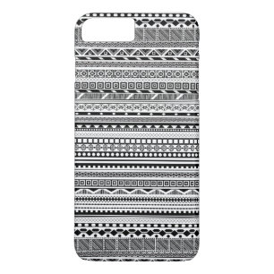 Cute black white aztec patterns design Case-Mate iPhone case