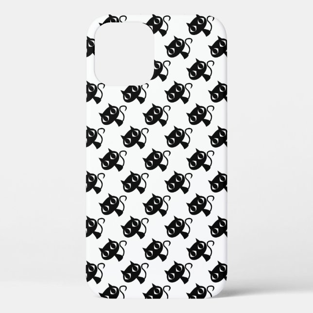 Cute black white cats patterns Case-Mate iPhone case (Back)