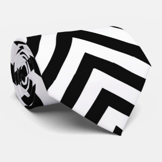 Cute black white chevron pattern tiled tie