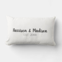 Cute black white custom script couple names chic