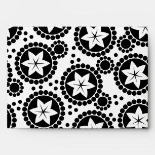 Cute black white flowers Envelope