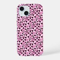 Cute black white flowers iPhone case