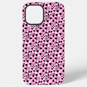 Cute black white flowers iPhone 12 pro max case