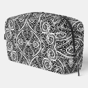 Cute black white hearts love background design lon dopp kit