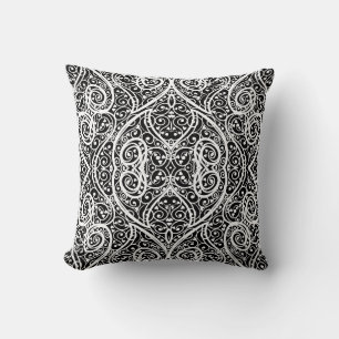 Cute black white hearts pattern cushion
