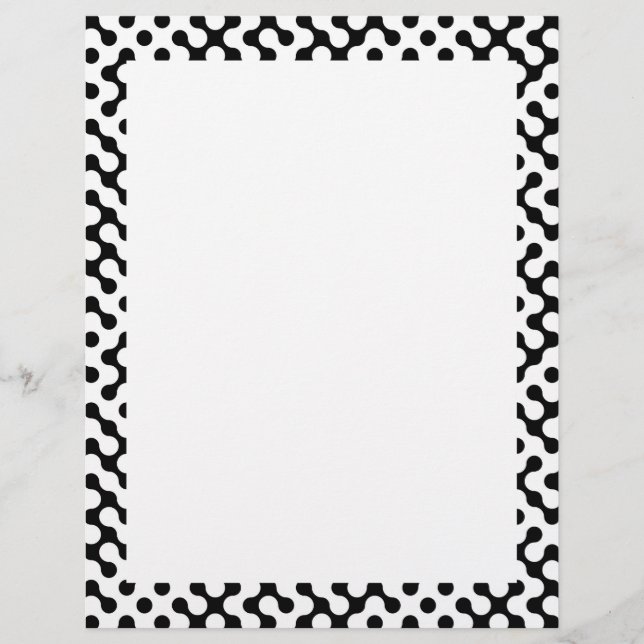 Cute black white labyrinth pattern (Front)