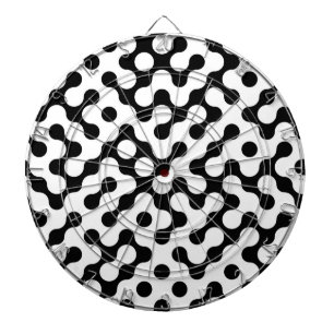 Cute black white labyrinth pattern dartboard