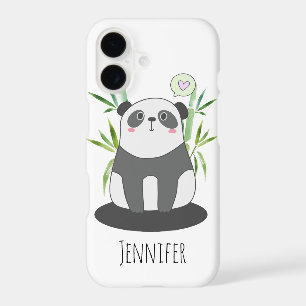 Cute Black & White Panda in Bamboo