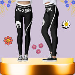 Cute Black & White Striped Stylish African Women<br><div class="desc">Elevate your activewear with my modern sport leggings, designed for women and girls who value both style and performance. These stretch fitness pants feature black and white striped accented with an African woman and a slim-fit design that flatters every figure while providing maximum comfort. Made from high-quality spandex, these leggings...</div>