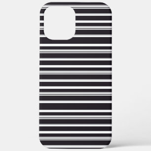 Cute black white stripes iPhone 12 pro max case