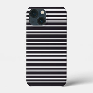 Cute black white stripes iPhone 13 mini case