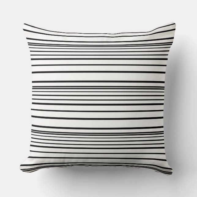 Cute black white stripes cushion (Front)