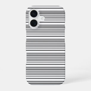 Cute black white stripes iPhone 16 case