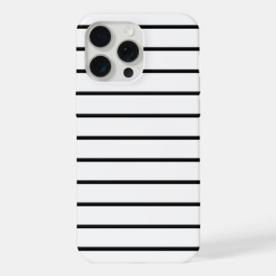 Cute black white stripes iPhone 15 pro max case