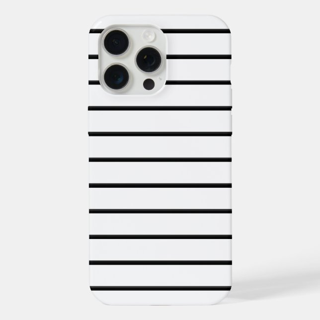 Cute black white stripes iPhone case (Back)