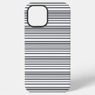 Cute black white stripes iPhone 12 pro max case