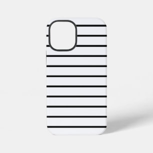 Cute black white stripes iPhone 12 mini case