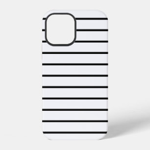 Cute black white stripes iPhone 12 case