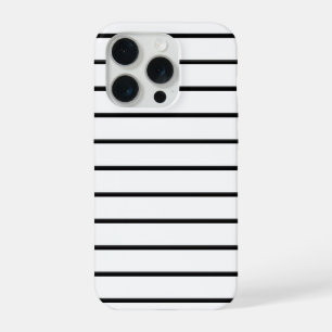 Cute black white stripes iPhone 15 pro case