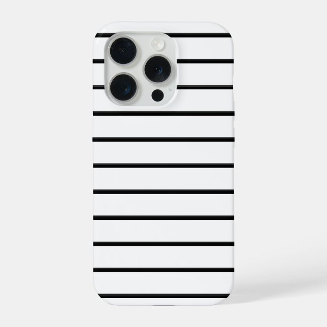 Cute black white stripes iPhone case (Back)