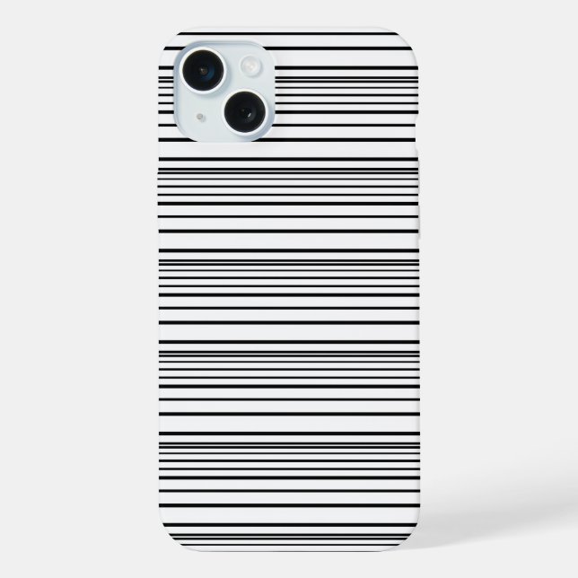 Cute black white stripes iPhone case (Back)
