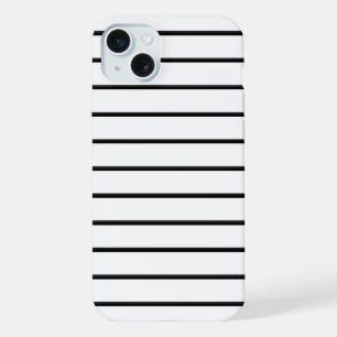 Cute black white stripes iPhone 15 plus case