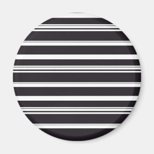 Cute black white stripes magnet