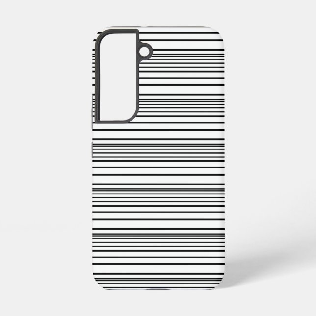 Cute black white stripes samsung galaxy s22 case (Back)