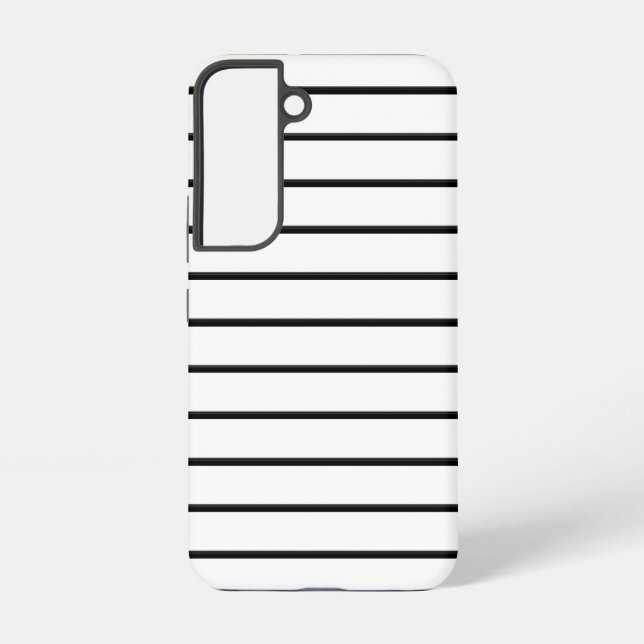 Cute black white stripes samsung galaxy s22 case (Back)
